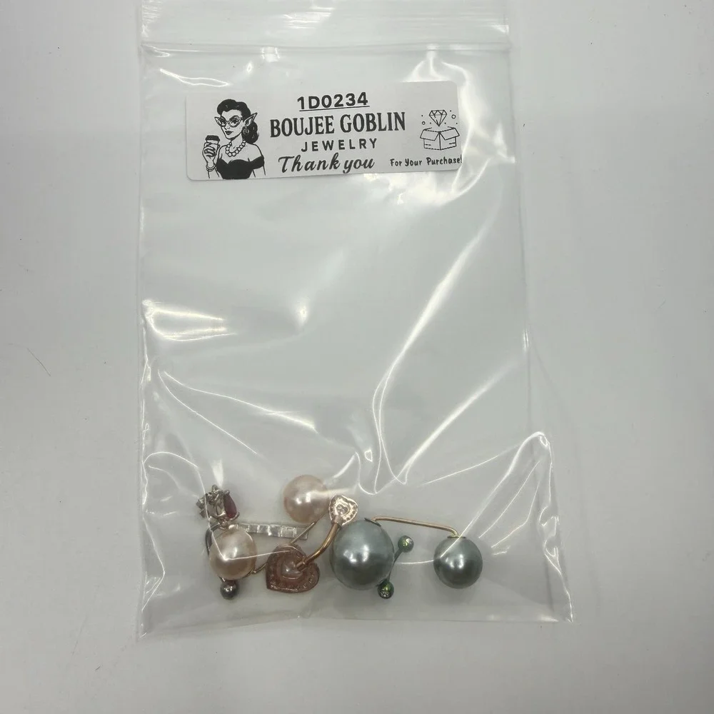 Lot of 5 Trendy Dangle Belly Button Rings Aesthetic Navel Piercings